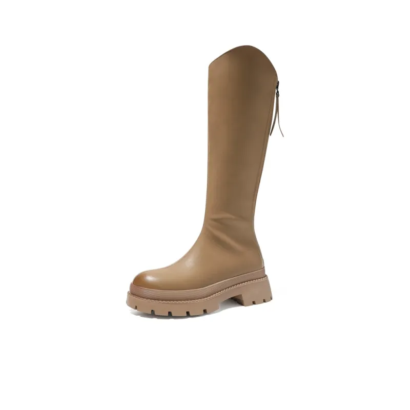 ZHR Knee-High Knight Boots 4cm Women's-23