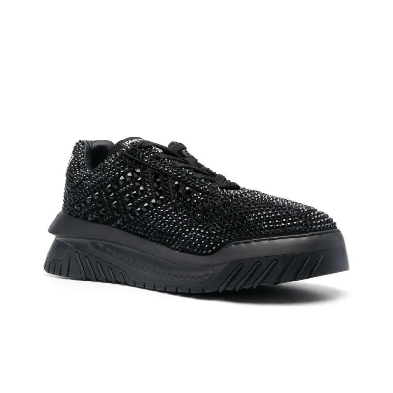 VERSACE Odissea Crystal-embellished Sneakers-3