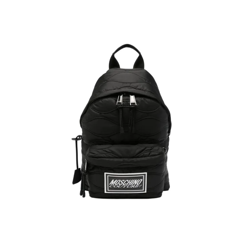 MOSCHINO Logo patch Quilted Backpack-0