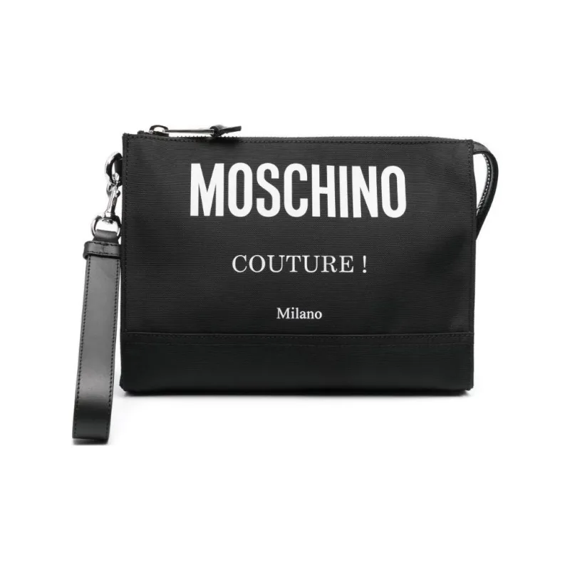 MOSCHINO Couture-print Clutch Bag-0
