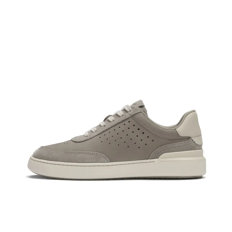 Clarks Slip Resistant Low Top Skateboard Shoes Men's Gray-0