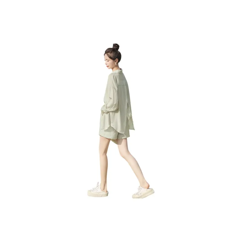 Cypress House Casual Suit Women's Light Green-1
