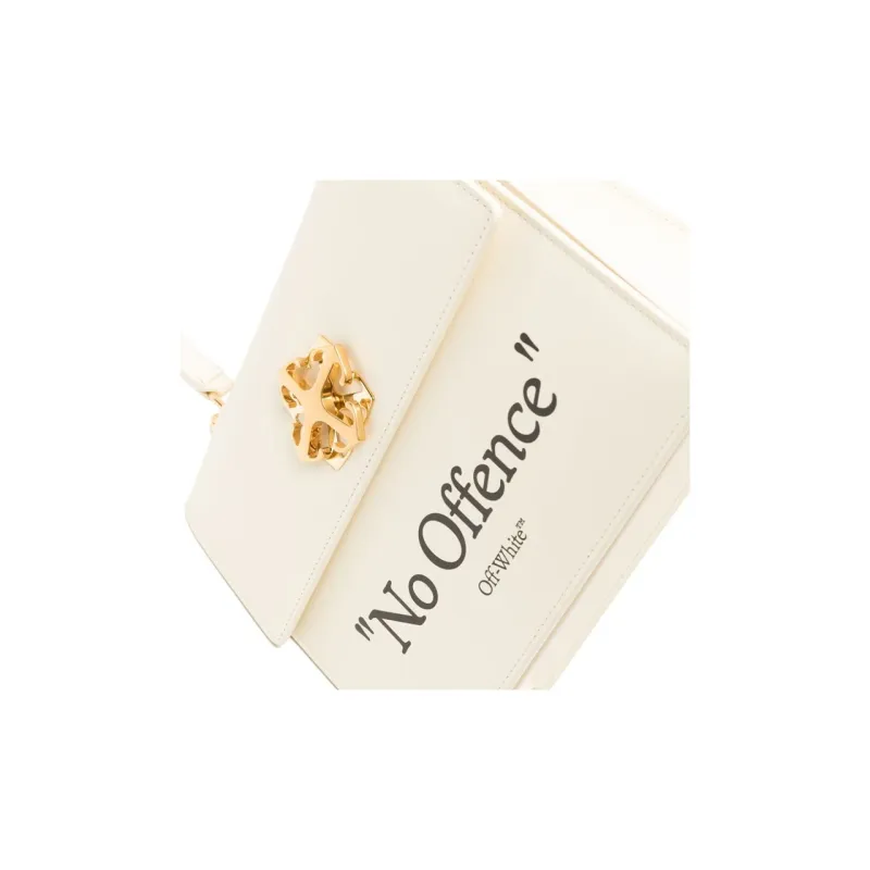 OFF WHITE Jitney 2.8 Quote Top Handle 'Beige/Black'-3