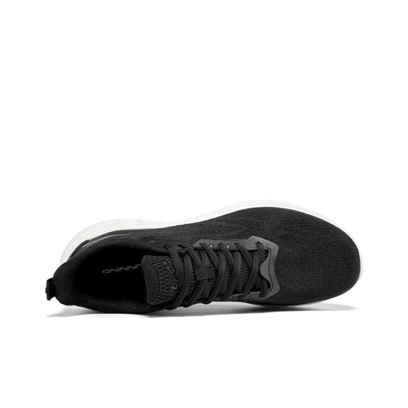 361° Slip Resistant Breathable Lightweight Low Top Running Shoes Men's Black White-1
