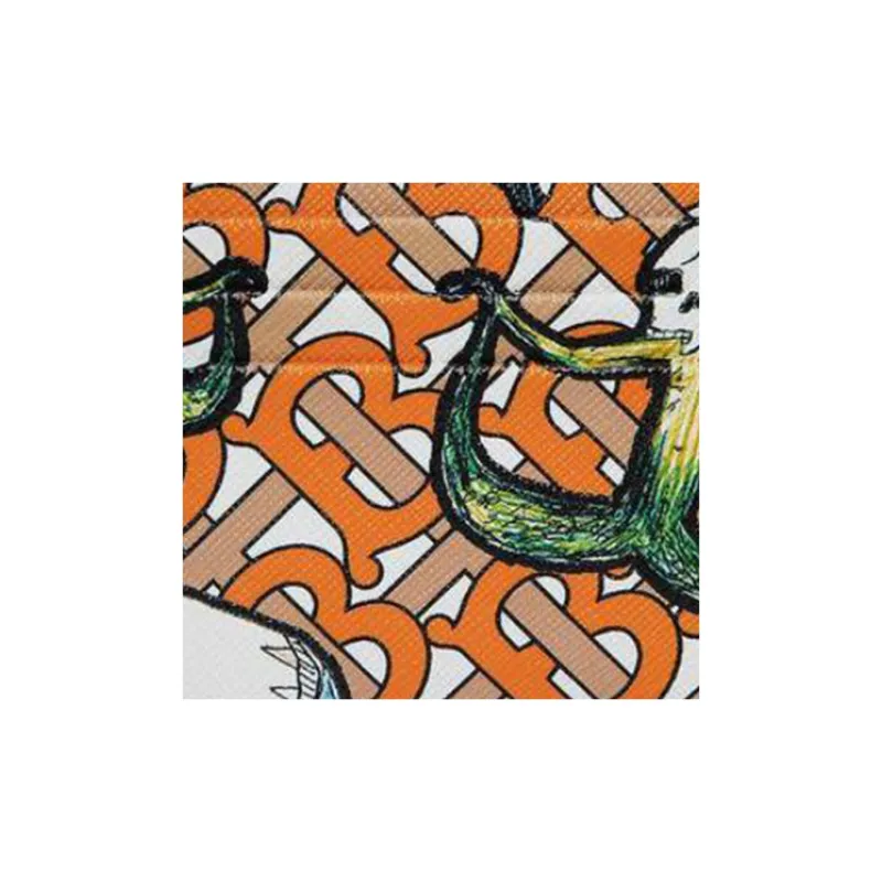 Burberry Graphic Monogram Print Card Holder 'Orange'-2