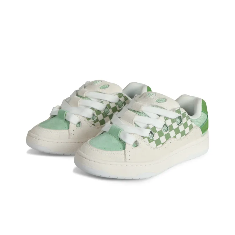 Ollieskate Wear resistant And Lightweight Low Top Casual Shoes Unisex White Green-2