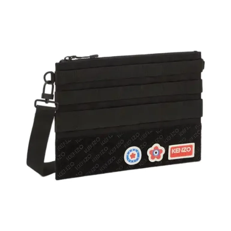 KENZO Jungle Detachable-patches Messenger Bag-1