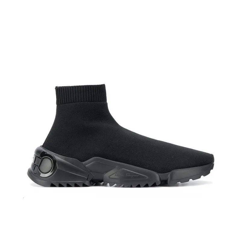 FERRAGAMO High Top Casual Shoes Men's Black-1