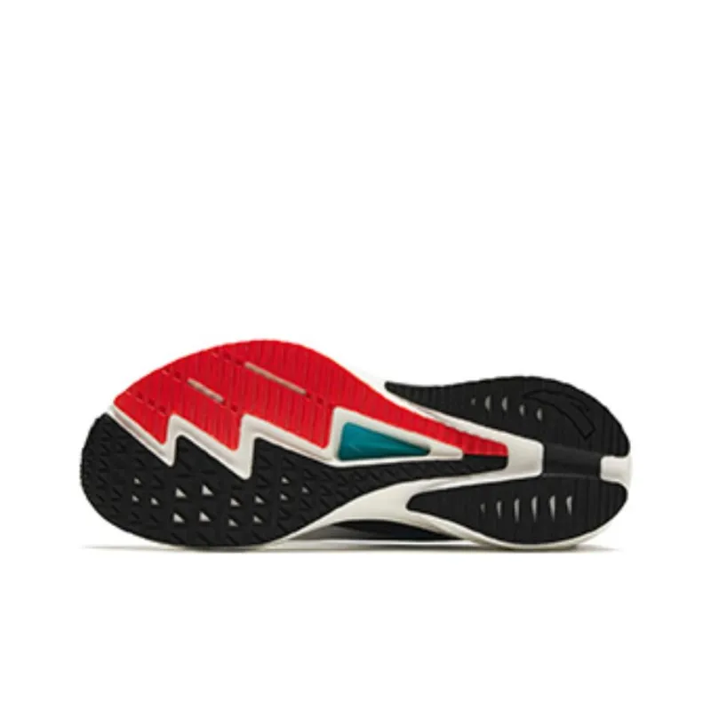 Anta Running Collection Anti-Slip Wear-Resistant Low-Top Running Shoes Men's White Black Cyan-3