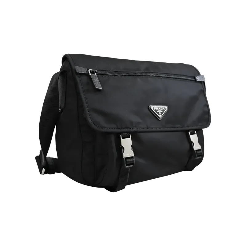 PRADA Nylon Messenger Bag, Shoulder Bag, Crossbody Bag Regular Men's Black-1