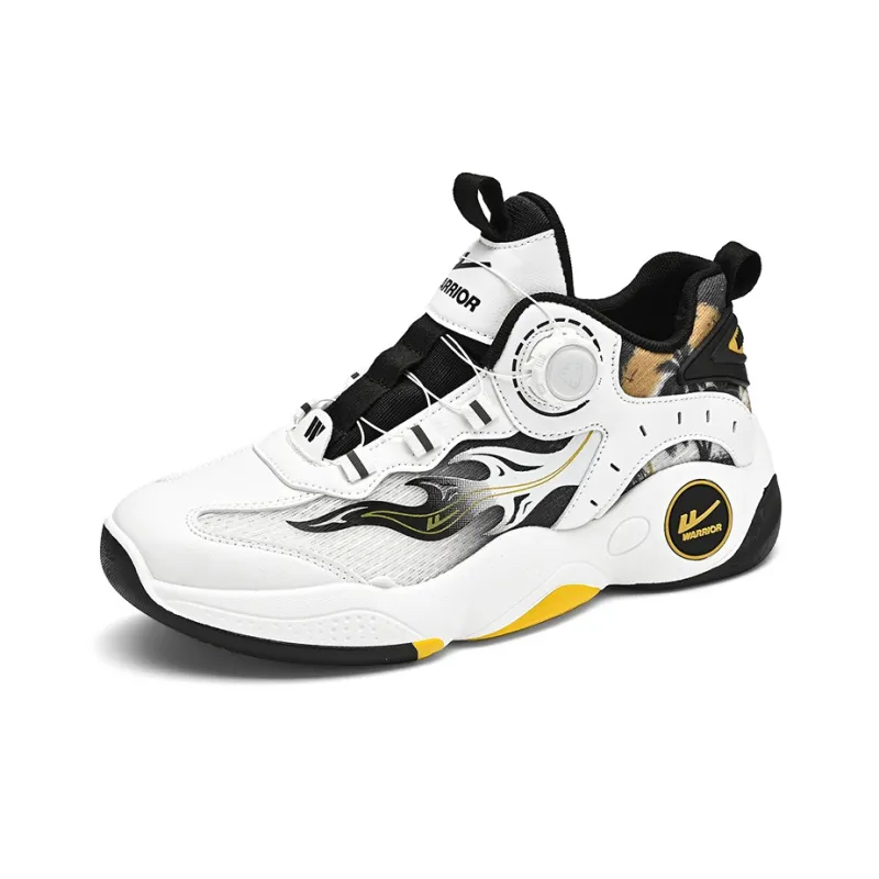 Warrior Premium Collection Cushioning Anti-Slip Wear-Resistant Breathability Mid-Top Basketball Shoes Men's-1