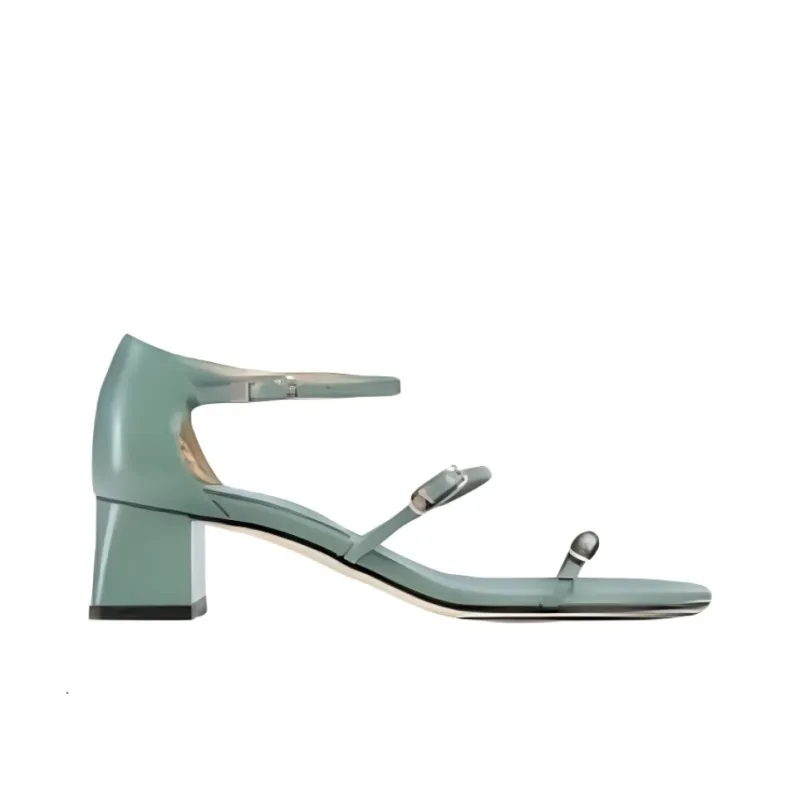DEAR FRANCES Strap Sandals 4.5cm Women's Sage Green-1
