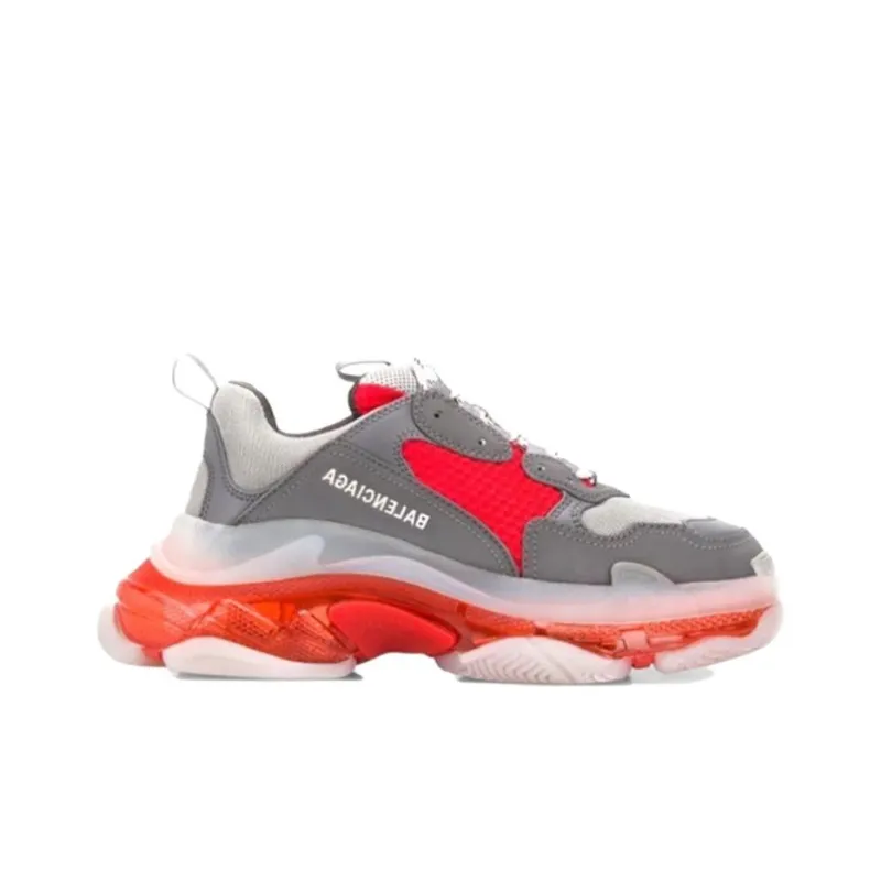 Balenciaga Triple S Sneaker 'Clear Sole Grey Red'-3
