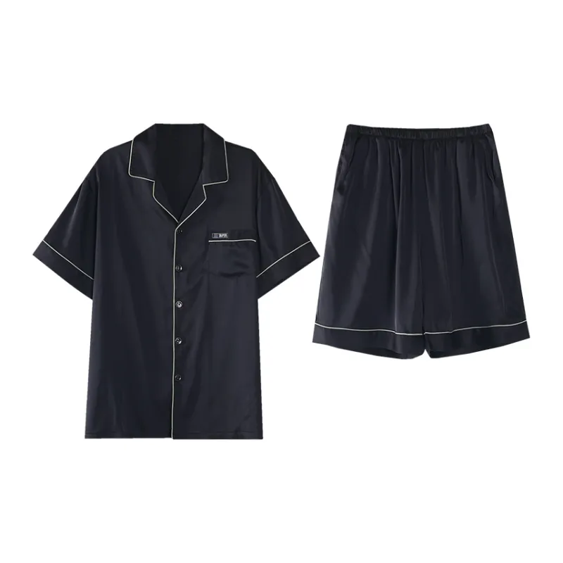 Qin Jing Pajama Set Men's Elegant Black-0