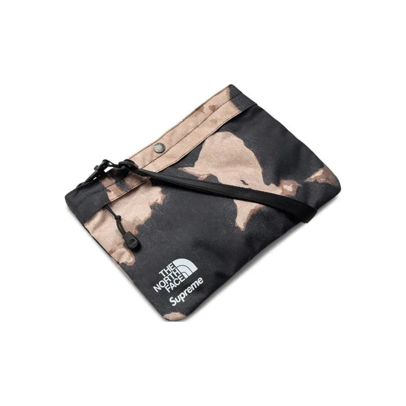 Supreme X The North Face Bleached Denim Print Shoulder Bag-1
