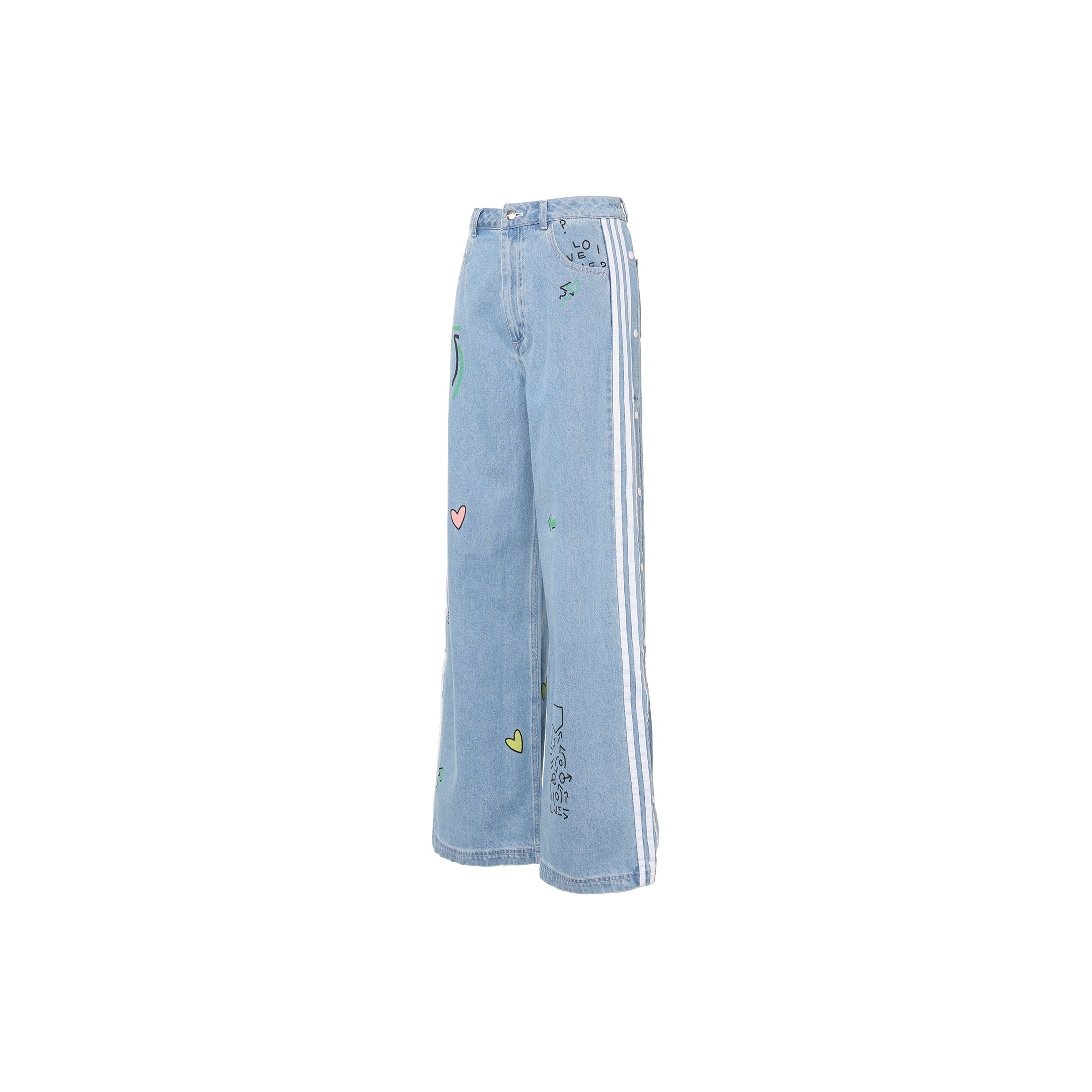 adidas originals Women s Fiorucci Denim Track Pants Blue