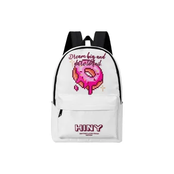 HINY Polyester 13 Inch Laptop Bag Backpack For Students Regular Unisex White