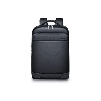 WilliamPOLO Synthetic Leather Backpack Medium Size Men's Black