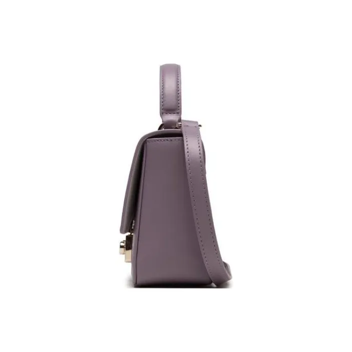 Furla Metropolis Collection Calfskin Shoulder Bag, Crossbody Bag, Handbag Mini Women's Purple-3