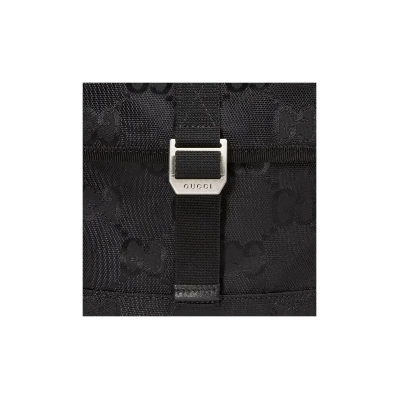 GUCCI Off The Grid Leather Recycled Nylon Messenger Bag Shoulder Bag Crossbody Bag Men's Black-10