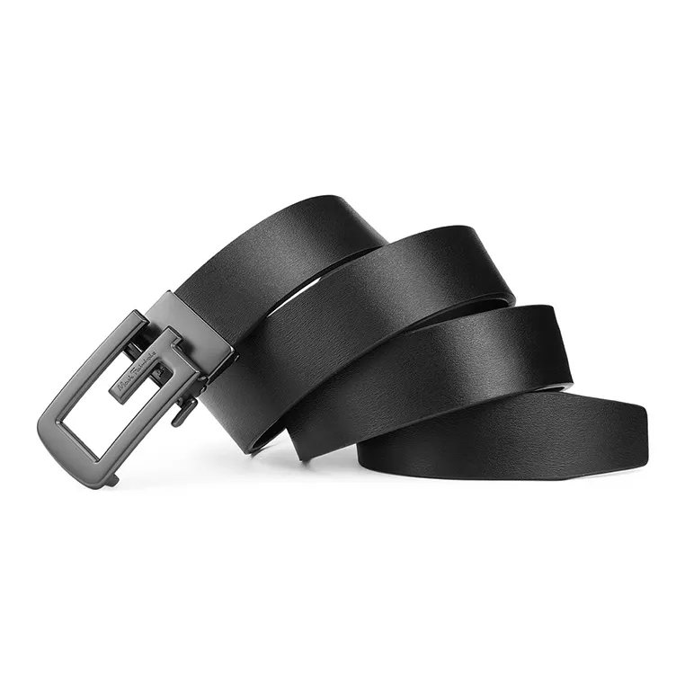 FAIRWHALE Letter Automatic Buckle Genuine Leather Vintage Belt Men's Width 3.5CM-1