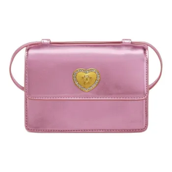 VERSACE Medusa Calfskin Shoulder Bag Crossbody Bag Kids' Light Pink Red