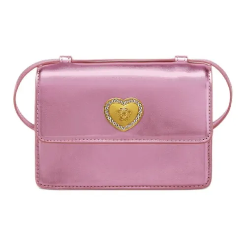 VERSACE Medusa Calfskin Shoulder Bag Crossbody Bag Kids' Light Pink Red