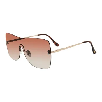 STEVE MADDEN Irregular Shape Sunglasses Unisex Gold