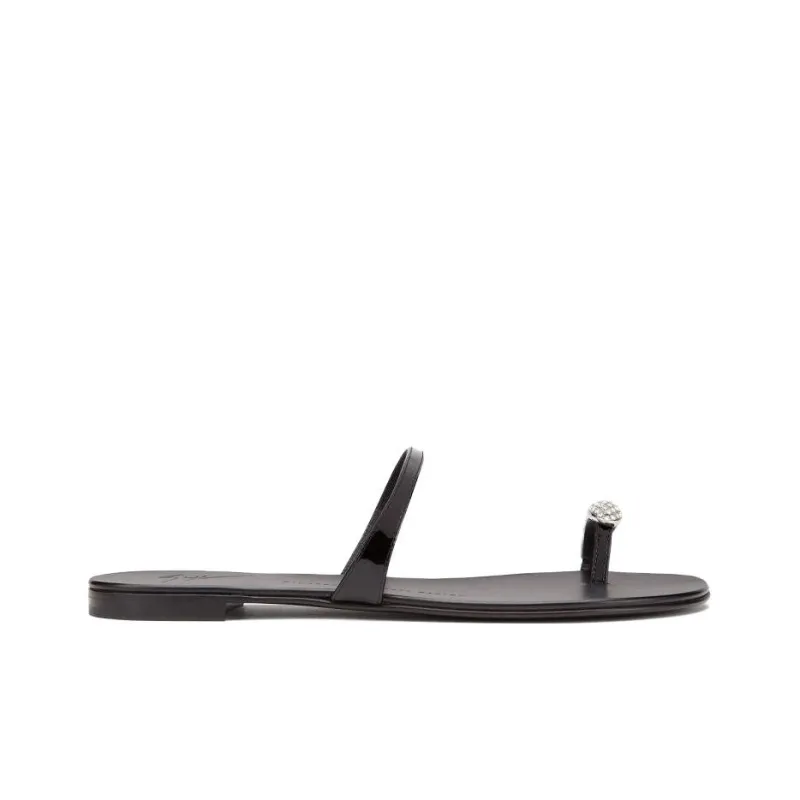 Giuseppe Zanotti Ring embellished Flat Sandals Women's-1