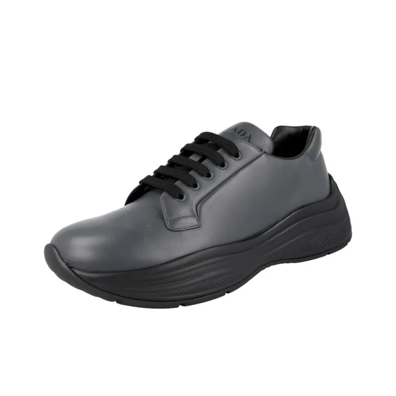 PRADA Americas Cup Xl Cushioning Anti-Slip And Wear-Resistant Low-Top Platform Athletic Shoes Men's Black-3