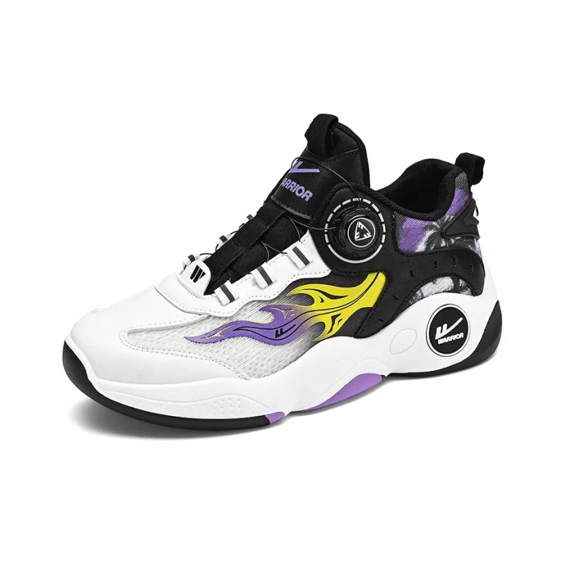 Warrior Premium Collection Cushioning Anti-Slip Wear-Resistant Breathability Mid-Top Basketball Shoes Men's-9