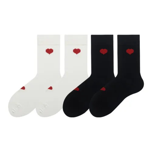 Hello Monday Mid-Calf Socks Unisex 4 Pack