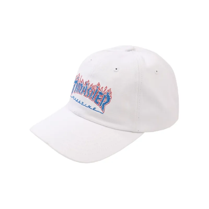 Thrasher Cotton Baseball Caps Unisex Black White Pink-5