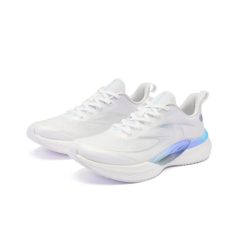 QIAODAN Flying Shadow Team2.0 Running Shoes Women's Low Top Jordan White Cirrus Blue-2