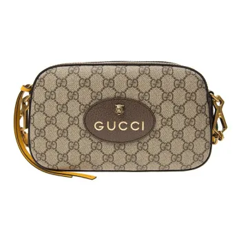 GUCCI Neo Vintage Monogram Messenger Bag Shoulder Bag Beige/ebony