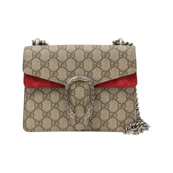 GUCCI Dionysus Canvas With Suede Chain Bag, Crossbody Bag, Shoulder Bag Women's