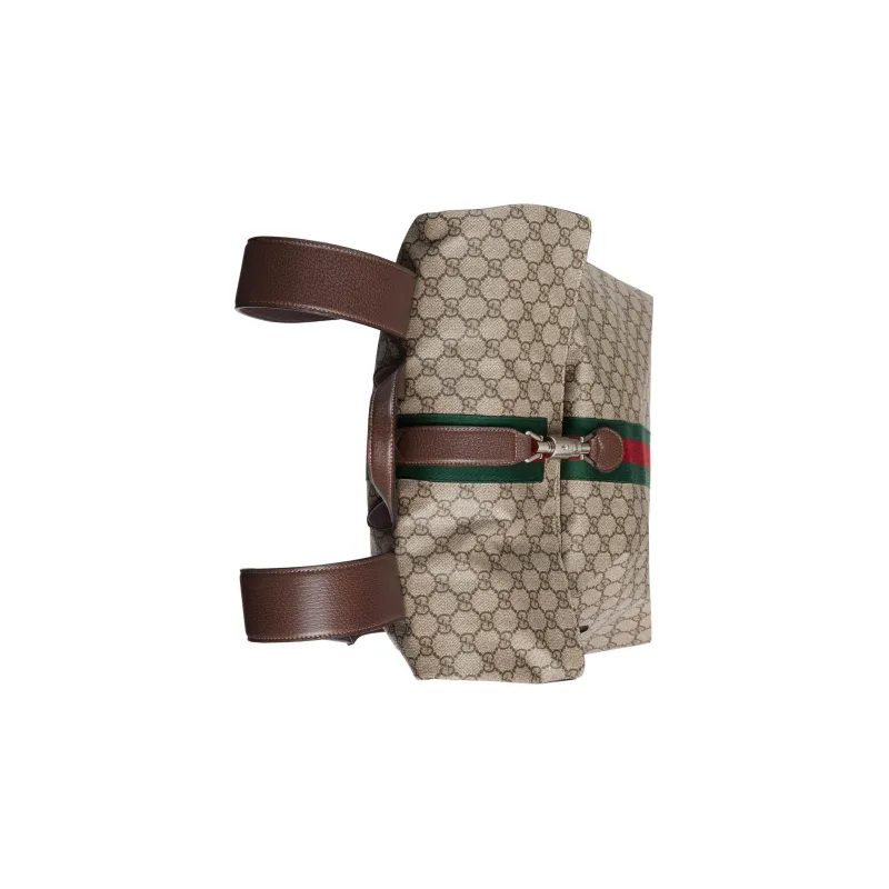 GUCCI Jackie 1961 Canvas With Leather Backpack Men's Beige & Ebony-4