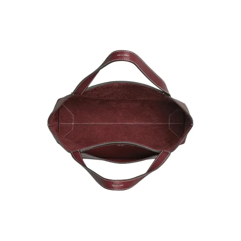 HERMES Cabasellier Clemence Calfskin Tote Bag Shopping Bag Shoulder Bag Handbag Women's 55 Rouge Hermes Red-3