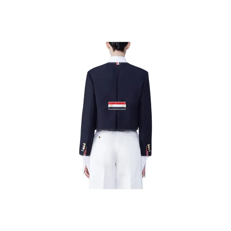 THOM BROWNE Fresco Box Pleat Cardigan Jacket-1