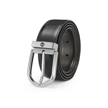 ROBERTA DI CAMERINO Cow Leather Belts Men's Black Width 3.5cm