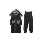 Dark Gray 6621 (Single Sleep Robe Fleece-Lined Pants)