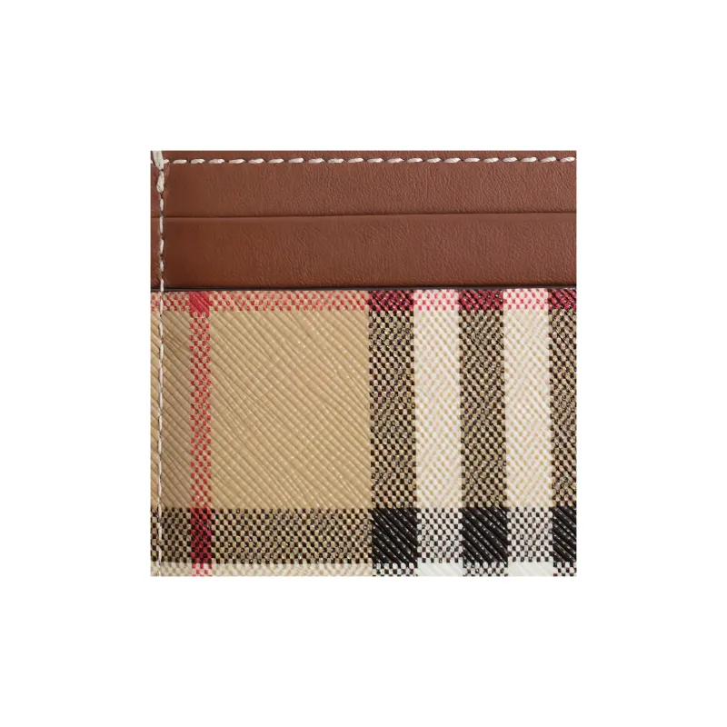 Burberry Cow Leather Card Holder Men's Multicolor-3