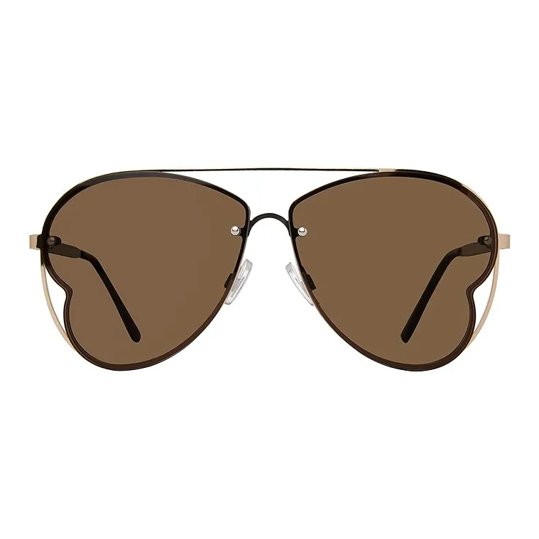 STEVE MADDEN Irregular Shape Sunglasses Unisex Gold-1