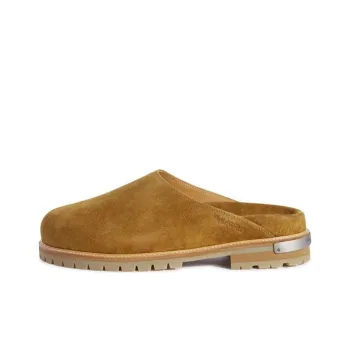 OFF WHITE Metal Logo Suede Loafers