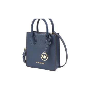 MICHAEL KORS Mercer Leather Handbag, Shoulder Bag, Crossbody Bag Mini Women's Marine Blue