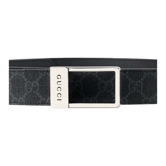 GUCCI Gg Belt With Rectangular Buckle Gg Supreme-2