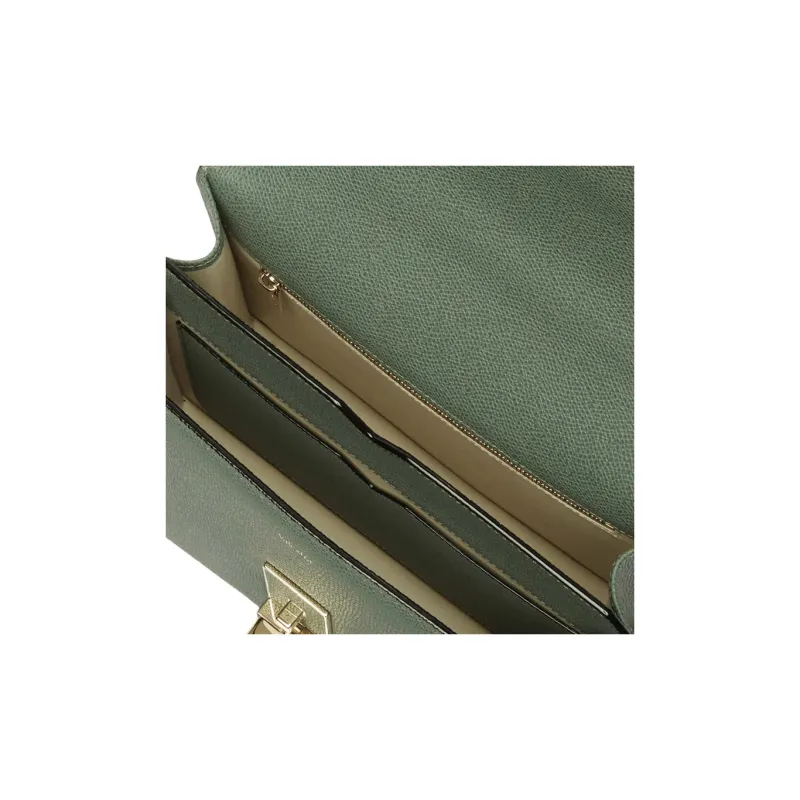 Valextra Millepunte Calfskin Shoulder Bag, Crossbody Bag Medium Size Women's Musk Green-4