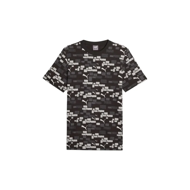 PUMA ESS+ T Shirts Men Black-1