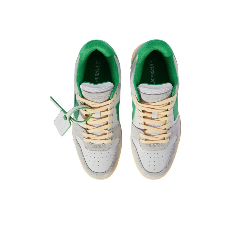 OFF WHITE Out Of Office Ooo Low Tops Light Grey Green-3