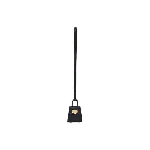 FERRAGAMO GANCINI Calfskin Bag Charm Bag Accessory Women's Black